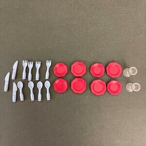 Playmobil Geobra 3968 Utensils Plates Cups Replacement Add-on Parts Pieces